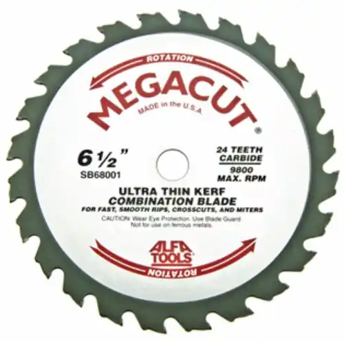Flash Sale Alfa Tools SB68001 6-1/2 x 24T Ultra Thn Kerf Combined Carbide Tipped Saw Blade