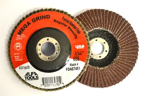 Must Have Alfa Tools FDZ67500 7" x 40 Grit T27 Zirconia High Density Flap Disc, 5 Pack