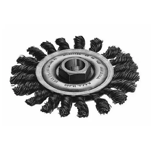 Fresh Stock Milwaukee Tool 48-52-5030 4" Full Cable Twist Knot Wheel - Carbon Steel, 3 Pack