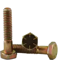 Direct From Factory 5/16"-24 x 1 3/4" Hex Cap Screws, Grade 8, Zinc-Yellow Cr+6 Bake, Partial Thread, Fine (UNF), Import, Qty 100