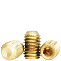 6-32 x 1/4" Socket Set Screws, Cup Point, Brass, Coarse (UNC), Qty 100 Get Yours