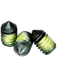 10-32 x 1/4" Socket Set Screws, Cone Point, Nylon-Patch Thermal Black Oxide, Fine (UNF), Alloy Steel, Qty 100 Must Have