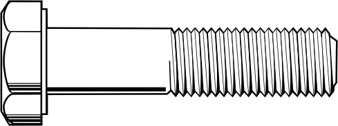Special Discount 1/4"-20 x 4" Hex Cap Screws, Grade 2, Zinc Cr+3, Partial Thread, Qty 50
