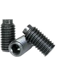 Save Now 10-24 x 1/4" Socket Set Screws, 1/2 Dog Point, Thermal Black Oxide, Coarse (UNC), Alloy Steel, Qty 100