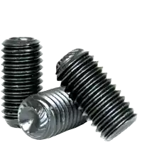 Time-Limited M4-0.70 x 4 mm Socket Set Screws, Knurled Cup Point, Metric Class 45H, Thermal Black Oxide, ISO 4029, Qty 100