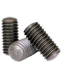 Secure Checkout 10-32 x 3/4" Socket Set Screws, Oval Point, Black Oxide, Fine (UNF), Alloy Steel, Qty 100