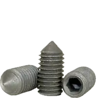 Bargain 8-32 x 1/8" Socket Set Screws, Non-Standard, Cone Point, Black Oxide, Coarse (UNC), Alloy Steel, Qty 100