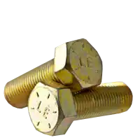 Seasonal Sale 7/8"-14 x 4 1/2" Hex Cap Screws, Grade 8, Zinc-Yellow Cr+3 Bake, Partial Thread, Fine (UNF), Made in USA, Qty 15