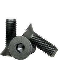 0-80 x 1/2" Flat Head Socket Cap Screws, Thermal Black Oxide, Full Thread, Fine (UNF), Alloy Steel, Qty 100 Brand New