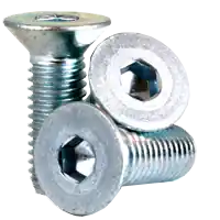 New Arrival M12-1.75 x 50 mm Flat Head Socket Cap Screws, Metric Class 12.9, Zinc-Bake Cr+3, Full Thread, Coarse (UNC), Alloy Steel, DIN 7991, Qty 100