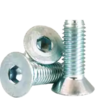 4-40 x 5/8" Flat Head Socket Cap Screws, Zinc-Bake Cr+3, Full Thread, Coarse (UNC), Alloy Steel, Qty 100 Weekend Sale