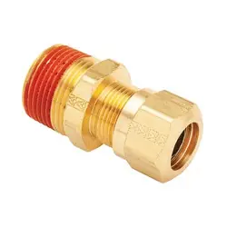 Super Sale Midland Metal NT68-128VS NAB Male Adapter, MAF AIR BRAKE, 3/4 x 1/2 Nab Connector W/Rts, MAF/USA Brass Fittings