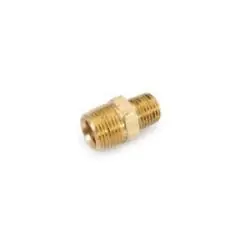 Grab Now AMC 706123-0402 Reducing Hex Nipple, 1/4 in MPT x 1/8 in MPT, 1 in, Brass