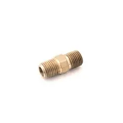 One Day Deal AMC 706322-04 Long Hex Nipple, 1/4 in FPT x 1/4 in FPT, Brass