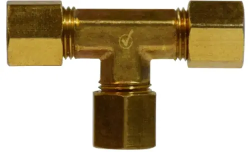 AMC 700064-04 Tee, 1/4 in Compression x 1/4 in Compression x 1/4 in Compression, Brass Weekend Sale