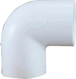 Midland Metal 55725 90 deg Elbow, 2 in Slip x 2 in Slip, PVC, White, SCH 40 Schedule In Demand