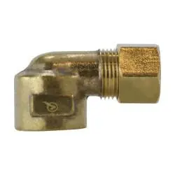 Discount AMC 700070-0602 90 deg Elbow, 3/8 in Compression x 1/8 in FPT, Brass