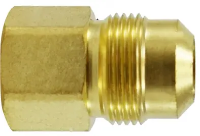 Midland Metal 10264WT Adapter, 3/8 in SAE 45 deg Flared x 3/8 in FPT, Brass Must Have