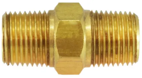 Next Day Delivery Midland Metal 28817 Hex Nipples, BSPT/BSPP Fittings, 3/8 Bspt x 3/8 Mip Hex Nipple, Brass Fittings
