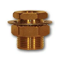 Mid-America Fittings 207BH-8FML Bulkhead Coupling, 1/2 in FNPTF x 1/2 in MNPTF, Brass Place Order