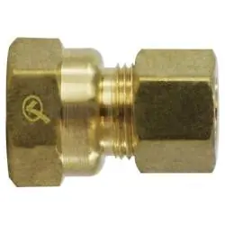 Fast Shipping Mid-America Fittings LF66-812 Coupling, 1/2 in Compression x 3/4 in FIP, Brass