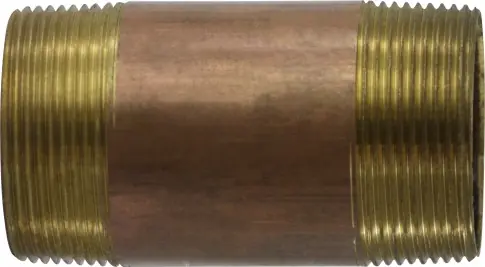 Express Delivery Midland Metal 40188 Seamless Pipe Nipple, 2-1/2 in MPT x 2-1/2 in MPT, 7 in, Brass