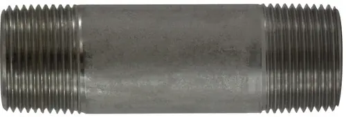 Midland Metal 52100 Seamless Pipe Nipple, 1 in MPT x 1 in MPT, Close L, Stainless Steel, SCH 80 Schedule Buy Direct