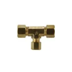 AMC 700084-040406 Reducing Tee, 1/4 in Compression x 1/4 in Compression x 3/8 in Compression, Brass Low Price