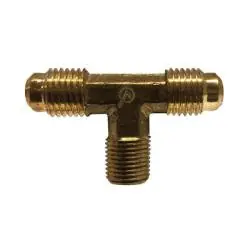 AMC 704045-0608 Branch Tee, 3/8 in 45 deg Flared x 3/8 in 45 deg Flared x 1/2 in MIP, Brass Order Now