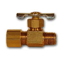 Top Rated Mid-America Fittings 101C Needle Valve, 1/4 x 1/8 in Nominal, Compression x MPT, 150 psi Pressure, Brass Body