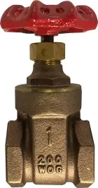 Final Sale Midland Metal 940136C Gate Valve, 1-1/2 in Nominal, FIPT, 200 psi WOG Pressure, 32 to 320 deg F