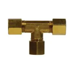 Shop Now AMC 700064-06 Tee, 3/8 in Compression x 3/8 in Compression x 3/8 in Compression, Brass
