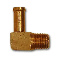 Last Chance Midland Metal 29ESB-64 Single Barb to MPT Elbows, MAF/USA HOSE BARB, 3/8 Hid x 1/4 Mpt Single Barb, MAF/USA Brass Fittings