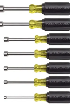 Affordable Klein Tools 631M Nut Driver Set, Magnetic Nut Drivers, 3-Inch Shaft, 7-Piece