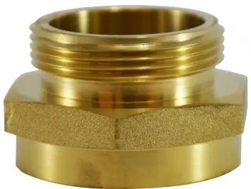 Midland Metal 444024 Hex Adapter, 1-1/2 in FNPSH x 1-1/2 in MNST, Brass Buy Today