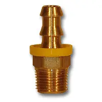 Midland Metal 29PO1-88 Male Push-On Hose Barb, MAF/USA HOSE BARB, 1/2 Hid x 1/2 Mpt Push On Barb, MAF/USA Brass Fittings Time-Limited