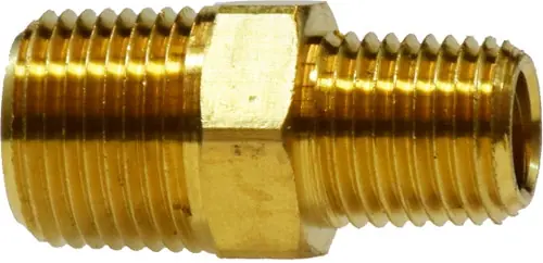 Premium Midland Metal 28226 Reducing Hex Nipple, Pipe, 1 x 1/2 Red Hex Nipple, Brass Fittings