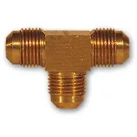 Midland Metal 244X8 MAF/USA Flare Tee, MAF/USA FLARE, 1/2 Flare Sae Barstock Tee, MAF/USA Brass Fittings Buy Direct