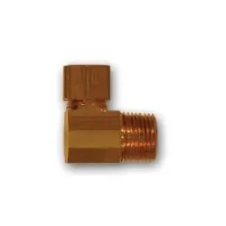 Shop Now Mid-America Fittings 269X6X2 90 deg Barstock Elbow, 3/8 in Compression x 1/8 in MPT, Brass