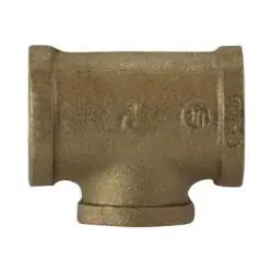 Flash Sale Midland Metal 80106-060406 Pipe Reducing Tee, 3/8 in FPT x 1/4 in FPT x 3/8 in FPT, Bronze