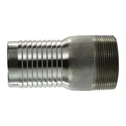 Top Pick Buchanan Rubber CNT-100-SS316 Combination King Nipple, 1 in Hose Barbed x 1 in MPT, Stainless Steel