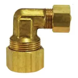 AMC 00085-0806 90 deg Reducing Elbow, 1/2 in Compression x 3/8 in Compression, Brass Weekend Sale
