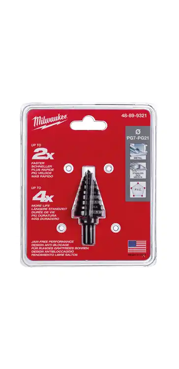 Last Chance Milwaukee Tool 48-89-9321 Step Drill Bit PG7-PG21 (28MM)