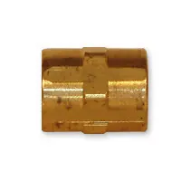 Mid-America Fittings 103-4 Pipe Coupling, 1/4 in FIP x 1/4 in FIP, 0.88 in, Brass Last Chance