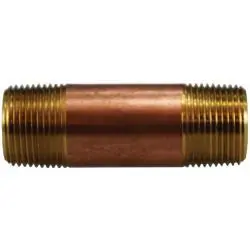 Luxury Midland Metal 3/4 X 48 RED BRASS NIPPLE - 40272
