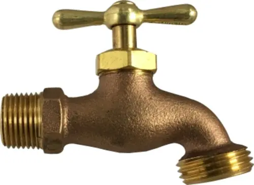 Hassle-Free Returns Midland Metal 942171LF Hose Bibb Valve, 3/4 in Nominal, MIP x GHT Connection