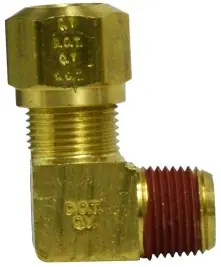Save Now Midland Metal 38089 90 deg Elbow, 3/16 in Push-In Tube x 1/8 in MNPTF, Brass