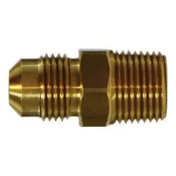 Top Rated AMC 04048-0612 Adapter, 3/8 in SAE 45 deg Male Flared x 3/4 in Male NPTF, Brass
