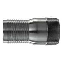Buchanan Rubber CNT-250-S Combination King Nipple, 2-1/2 in Hose Barbed x 2-1/2 in MPT, Steel, Plain While Supplies Last