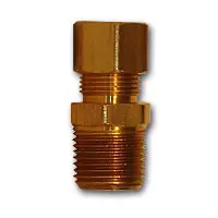 Super Sale Mid-America Fittings 268X4 Adapter, 1/4 in Compression x 1/8 in MPT, Brass